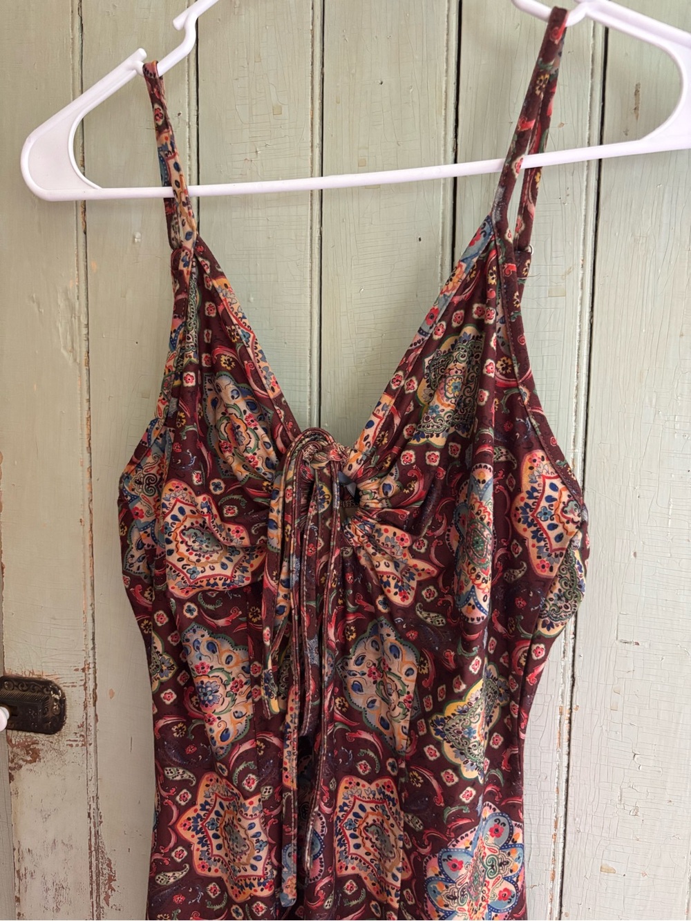 Cider Mini Dress in Brown Medallion Print - Picture 2 of 4